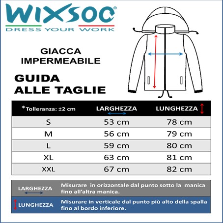 Wixsoo-Guida-Taglie-Giacca-Impermeabile