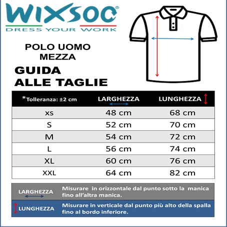 Wixsoo-Guida-Taglie-Polo-Uomo-Mezza-Manica-Copia