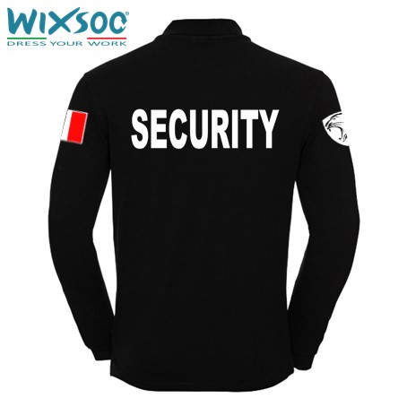 Wixsoo-Polo-Security-Maniche-Lunghe-Pantera-Bandiera-Stampa-Retro