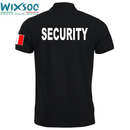 Wixsoo-Polo-Security-Mezze-Maniche-Bandiera-Stampa-Retro