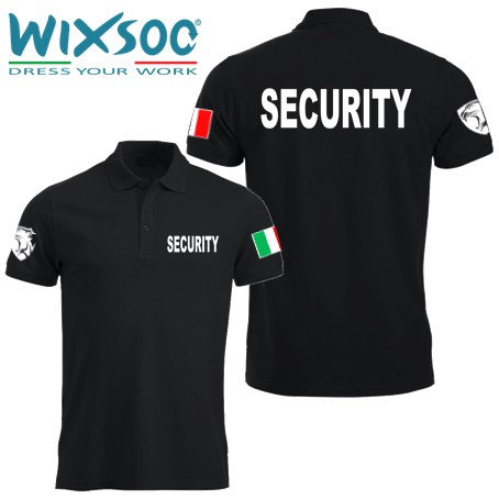 Wixsoo-Polo-Security-Mezze-Maniche-Cuore-Pantera-Bandiera-Stampa-Fronte-Retro