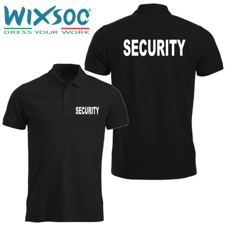 Wixsoo-Polo-Security-Mezze-Maniche-Cuore-Stampa-Fronte-Retro