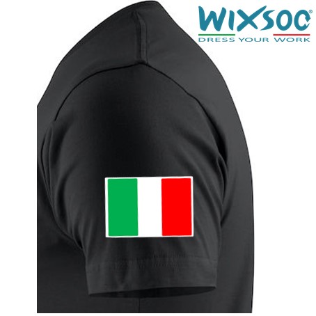 Wixsoo-T-shirt-Security-Manica-Bandiera-Italiana
