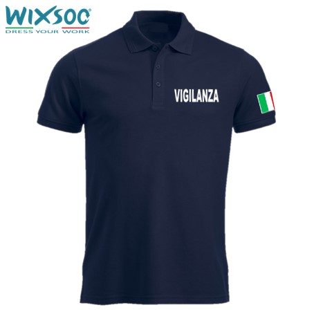 WIXSOO Polo Security Uomo Stampa Italy