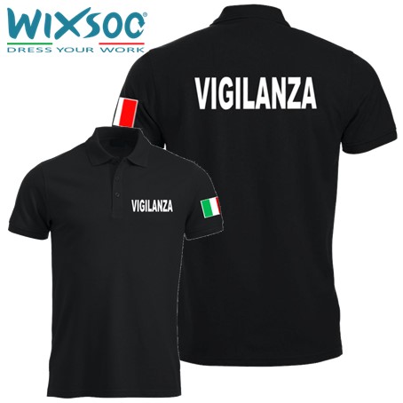 wixsoo-polo-uomo-mezza-manica-nera-bandiera-vigilanza-fr