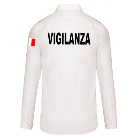 wixsoo-camicia-uomo-bianca-italy-vigilanza-retro