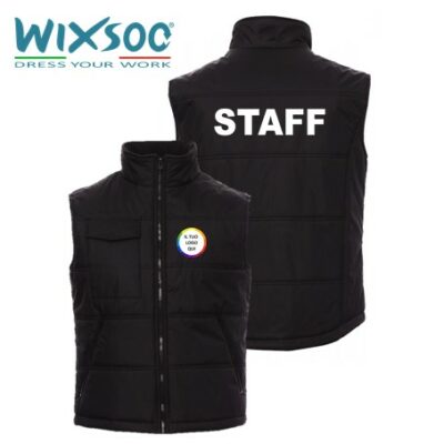 wixsoo-gilet-imbottito-nero-uomo-personalizzato-logo-fronte-retro-vigilanza