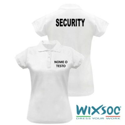 wixsoo-polo-donna-mm-bianca-personalizzzata-testo-fronte-retro-security