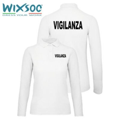 wixsoo-polo-ml-donna-bianca-vigilanza-fr