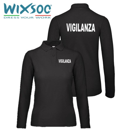 wixsoo-polo-ml-donna-nera-vigilanza-fr