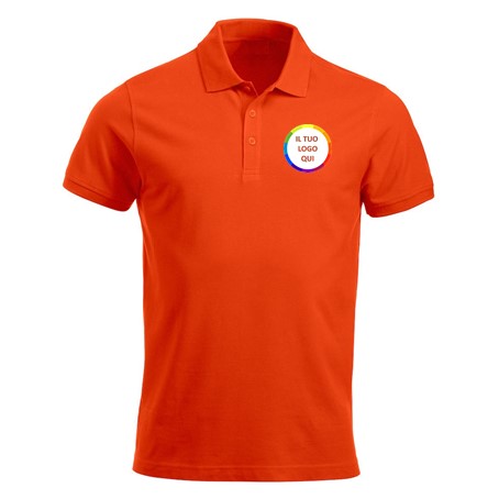 wixsoo-polo-mm-uomo-arancione-personalizzata-logo-fronte