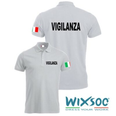 wixsoo-polo-mm-uomo-bianca-vigilanza-italy-cuore-fronte-retro