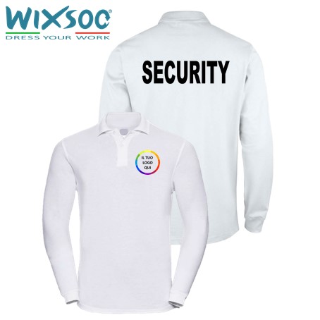 wixsoo-polo-uomo-ml-bianca-security-personalizzata-logo-fr