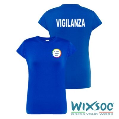 wixsoo-t-shirt-donna-royal-personalizzata-vigilanza-logo-fronte-retro