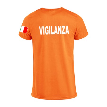 wixsoo-t-shirt-uomo-arancione-vigilanza-italy-retro