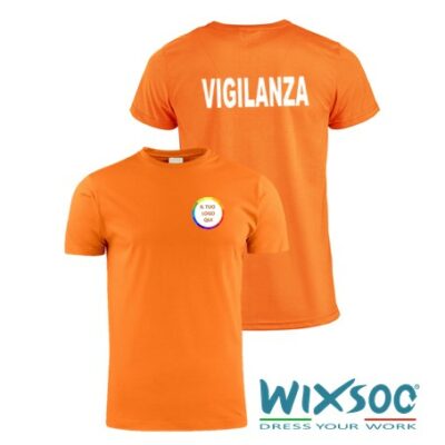 wixsoo-t-shirt-uomo-arancione-vigilanza-personalizzata-logo-fr