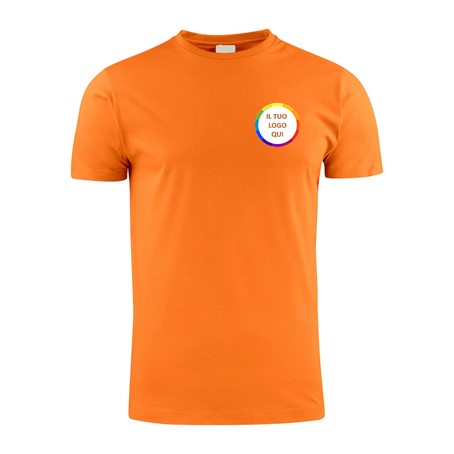 wixsoo-t-shirt-uomo-arancione-vigilanza-personalizzata-logo-fronte