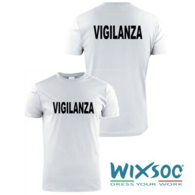 wixsoo-t-shirt-uomo-bianca-vigilanza-fronte-retro