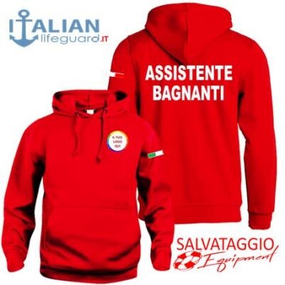 italian-lifeguard-felpa-cappuccio-logo-assistente-bagnanti+bandiera
