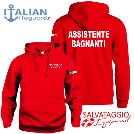 italian-lifeguard-felpa-cappuccio-testo-assistente-bagnanti+bandiera