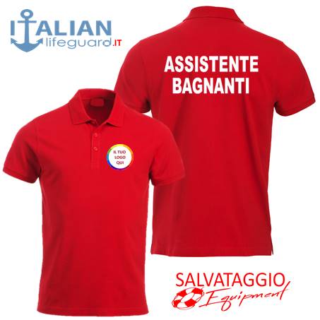 italian-lifeguard-polo-mm-uomo-rossa-logo-assistente-bagnanti