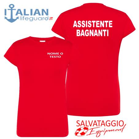 italian-lifeguard-t-shirt-donna-rossa-testo-assistente-bagnanti