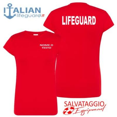 italian-lifeguard-t-shirt-donna-rossa-testo-lifeguard