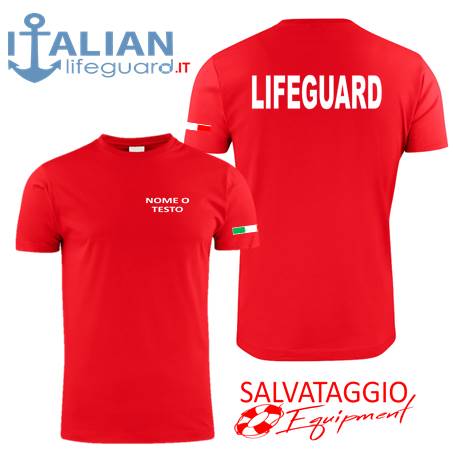 italian-lifeguard-t-shirt-rossa-personalizzata-testo-lifeguard+bandiera