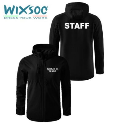 wixsoo-giacca-softshell-nera-personalizzata-testo-fronte-retro-staff
