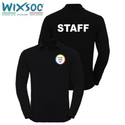 wixsoo-polo-ml-uomo-nera-personalizzata-logo-fronte-retro-staff