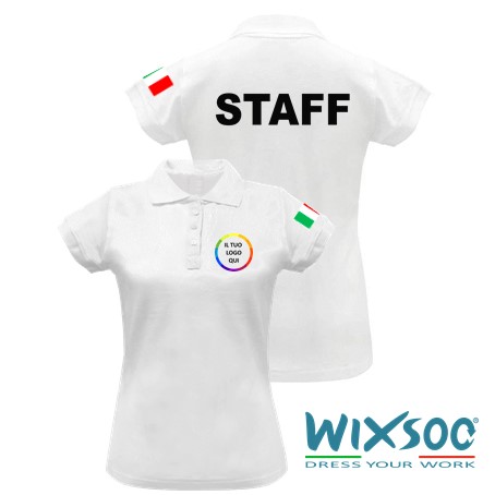 wixsoo-polo-mm-bianca-donna-personalizzata-logo-fronte-retro-staff-italy