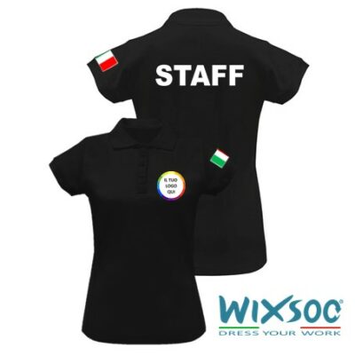 wixsoo-polo-mm-donna-nera-personalizzata-logo-fronte-retro-staff-italy